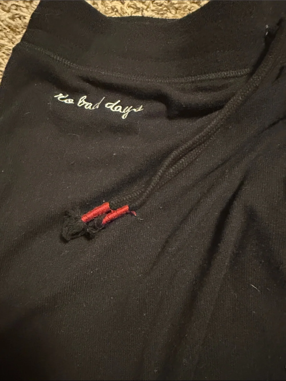 PJ Salvage Black Lounge Pants with White Stripe Accents